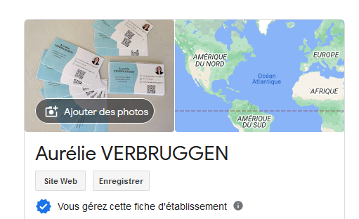 Fiche Google My Business Aurélie VERBRUGGEN